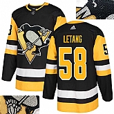 Penguins #58 Kris Letang Black Glittery Edition Adidas Jersey,baseball caps,new era cap wholesale,wholesale hats